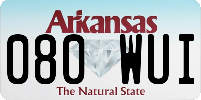 AR license plate 080WUI