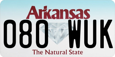 AR license plate 080WUK
