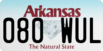 AR license plate 080WUL