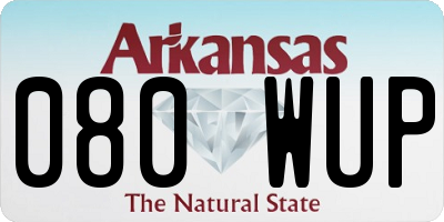 AR license plate 080WUP