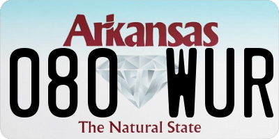 AR license plate 080WUR