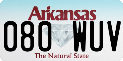 AR license plate 080WUV