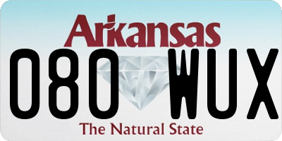 AR license plate 080WUX