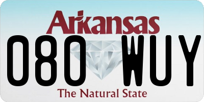 AR license plate 080WUY