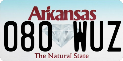 AR license plate 080WUZ