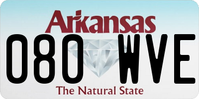 AR license plate 080WVE