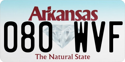 AR license plate 080WVF