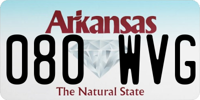 AR license plate 080WVG