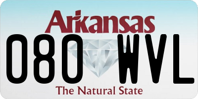 AR license plate 080WVL