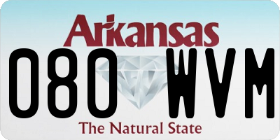 AR license plate 080WVM