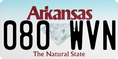AR license plate 080WVN