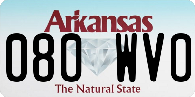 AR license plate 080WVO