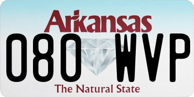 AR license plate 080WVP
