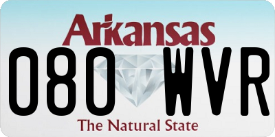 AR license plate 080WVR