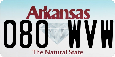AR license plate 080WVW