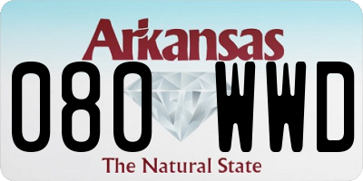 AR license plate 080WWD