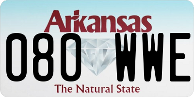 AR license plate 080WWE