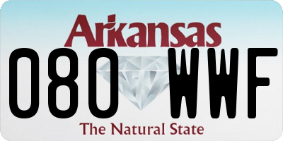 AR license plate 080WWF