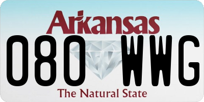 AR license plate 080WWG