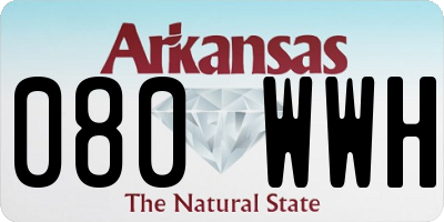 AR license plate 080WWH