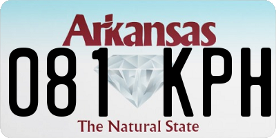 AR license plate 081KPH