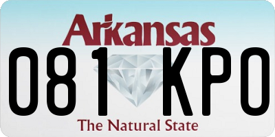 AR license plate 081KPO