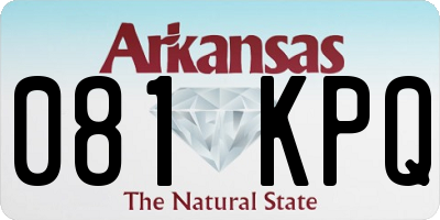 AR license plate 081KPQ