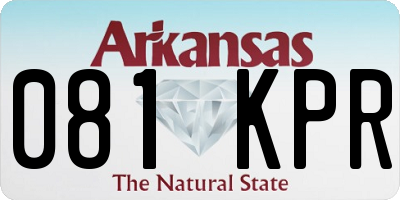 AR license plate 081KPR