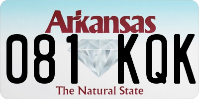 AR license plate 081KQK