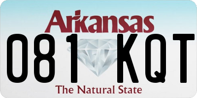 AR license plate 081KQT