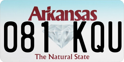 AR license plate 081KQU