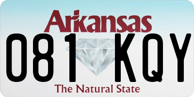 AR license plate 081KQY