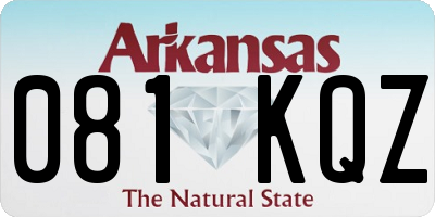 AR license plate 081KQZ