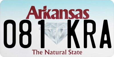 AR license plate 081KRA