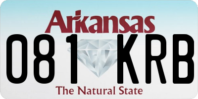 AR license plate 081KRB