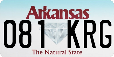 AR license plate 081KRG