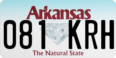 AR license plate 081KRH