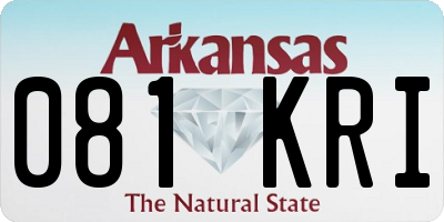 AR license plate 081KRI