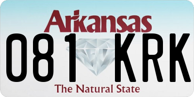 AR license plate 081KRK