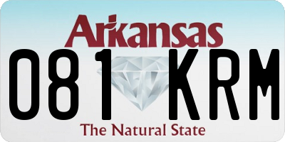 AR license plate 081KRM