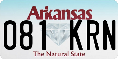AR license plate 081KRN