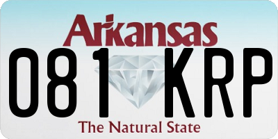 AR license plate 081KRP