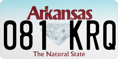 AR license plate 081KRQ