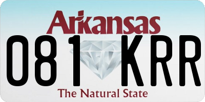 AR license plate 081KRR