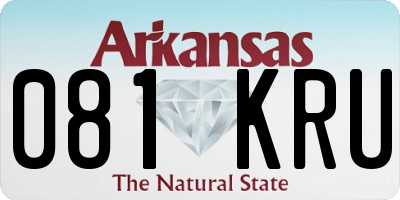 AR license plate 081KRU