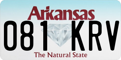 AR license plate 081KRV