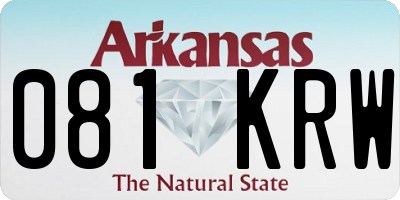 AR license plate 081KRW