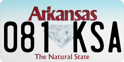 AR license plate 081KSA