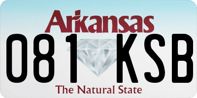 AR license plate 081KSB