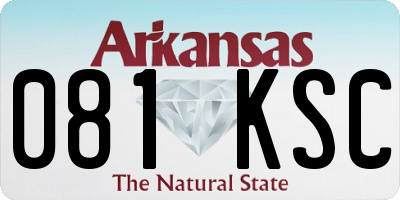 AR license plate 081KSC